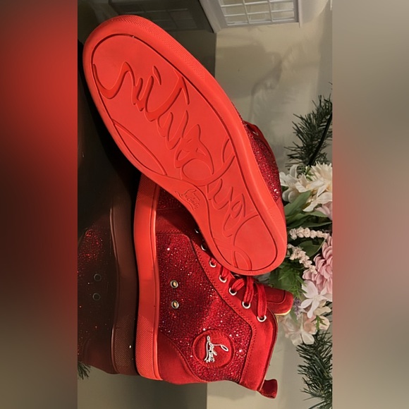 Christian Louboutin high top red bottom sneakers - Picture 8 of 9